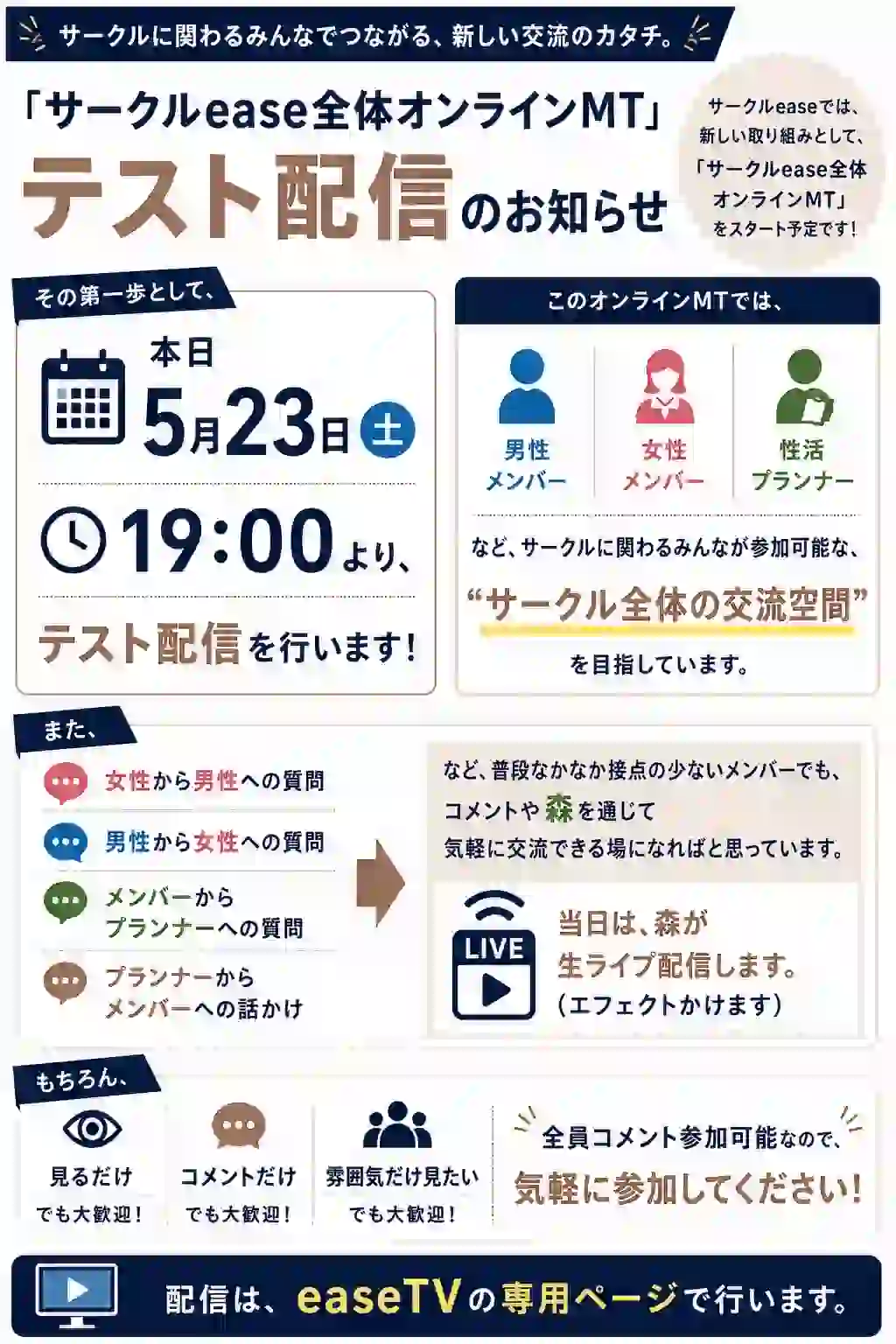 ease全体オンラインMT（テスト配信）